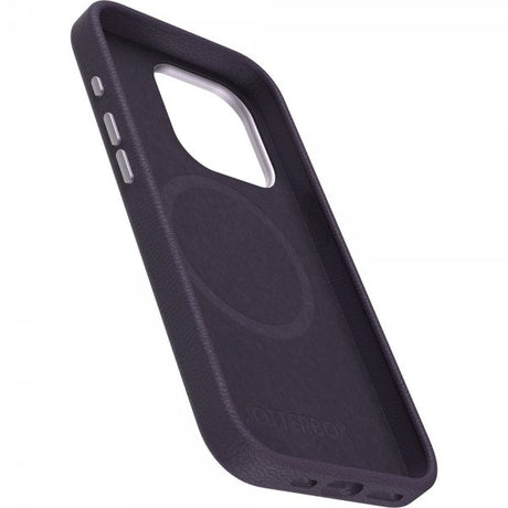 Otterbox iPhone 15 Pro Symmetry -suojakuori kaktusnahkaa MagSafe Plum Luxe