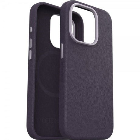 Otterbox iPhone 15 Pro Symmetry -suojakuori kaktusnahkaa MagSafe Plum Luxe