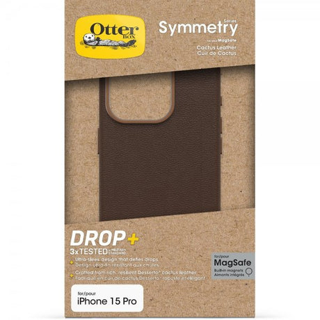 Otterbox iPhone 15 Pro -kuori Symmetry Cactus Leather MagSafe Rich Adobe