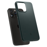 Spigen iPhone 15 Pro Thin Fit -suojakuori, Abyss Green