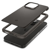 Spigen iPhone 15 Pro Thin Fit -suojakuori, Gunmetal