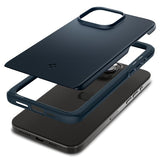 Spigen iPhone 15 Pro Thin Fit -suojakuori, Metal Slate