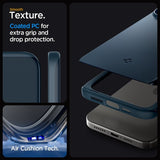 Spigen iPhone 15 Pro Thin Fit -suojakuori, Metal Slate