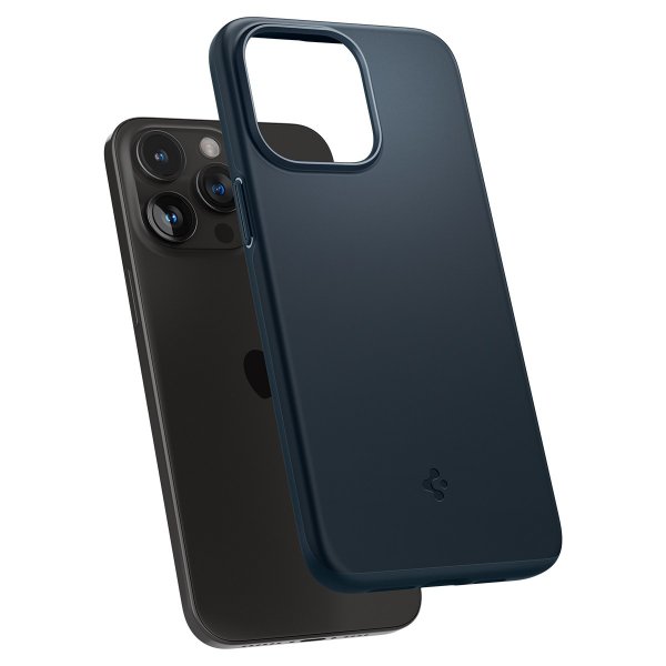Spigen iPhone 15 Pro Thin Fit -suojakuori, Metal Slate