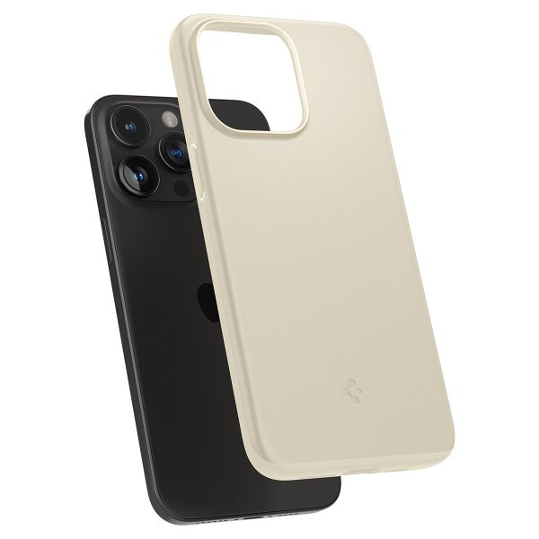 Spigen iPhone 15 Pro -suojakuori Thin Fit Mute Beige