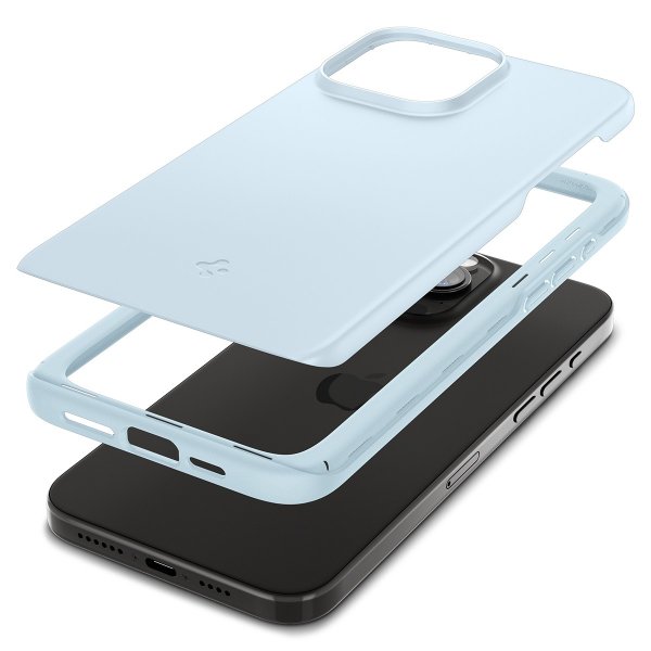 Spigen iPhone 15 Pro -suojakuori, Thin Fit, Mute Blue