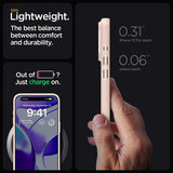 Spigen iPhone 15 Pro -suojakuori, Thin Fit, Pink Sand