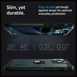 Spigen iPhone 15 Pro -suojakuori Tough Armor MagFit Abyss Green