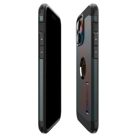 Spigen iPhone 15 Pro -suojakuori Tough Armor MagFit Abyss Green