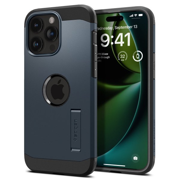 Spigen iPhone 15 Pro -suojakuori Tough Armor MagFit Metal Slate