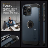 Spigen iPhone 15 Pro -suojakuori Tough Armor MagFit Metal Slate