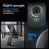 Spigen iPhone 15 Pro -suojakuori Tough Armor MagFit Metal Slate
