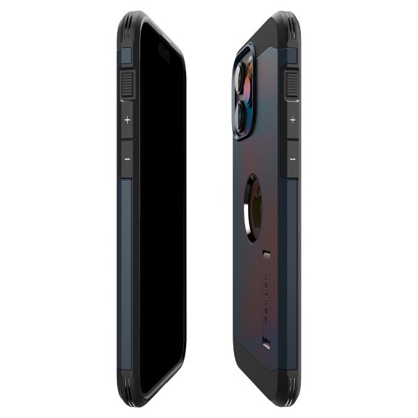 Spigen iPhone 15 Pro -suojakuori Tough Armor MagFit Metal Slate