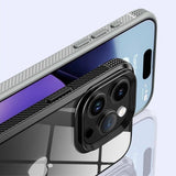 Ipaky iPhone 15 Pro Kuori Läpinäkyvä Takakuori Sininen