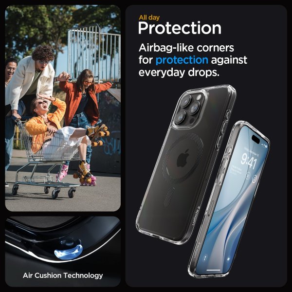Spigen iPhone 15 Pro -suojakuori Ultra Hybrid MagFit Carbon Fiber