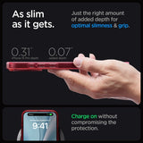 Spigen iPhone 15 Pro -suojakuori Ultra Hybrid MagFit Frost Deep Red