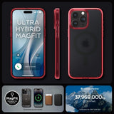 Spigen iPhone 15 Pro -suojakuori Ultra Hybrid MagFit Frost Deep Red