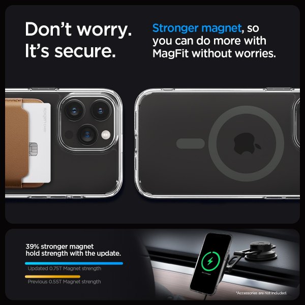 Spigen iPhone 15 Pro Ultra Hybrid MagFit -suojakuori, grafiitti