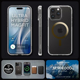 Spigen iPhone 15 Pro -suojakuori Ultra Hybrid MagFit, kulta