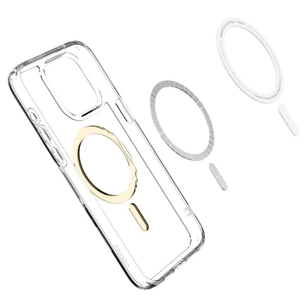 Spigen iPhone 15 Pro -suojakuori Ultra Hybrid MagFit, kulta