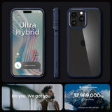 Spigen iPhone 15 Pro Ultra Hybrid -suojakuori, tummansininen