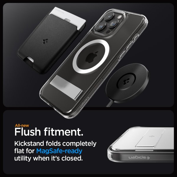 Spigen iPhone 15 Pro Ultra Hybrid S MagFit Crystal Clear -kuori