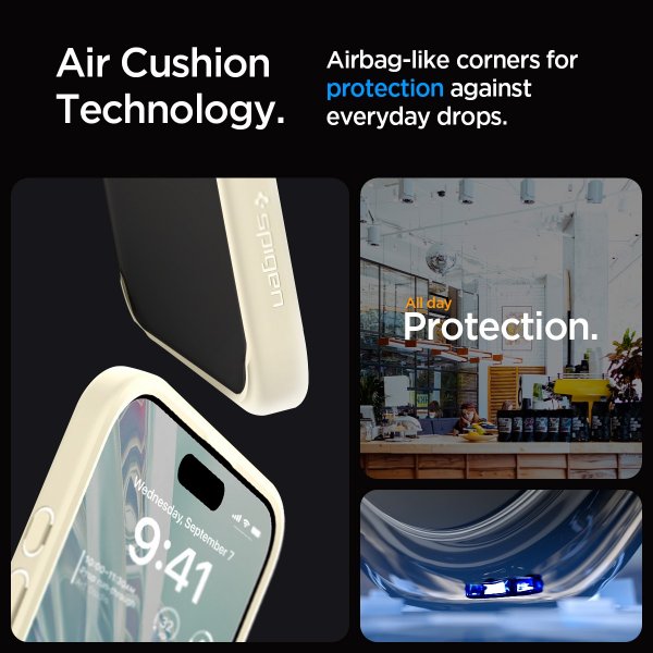 Spigen iPhone 15 Pro Ultra Hybrid Suojakuori Mute Beige