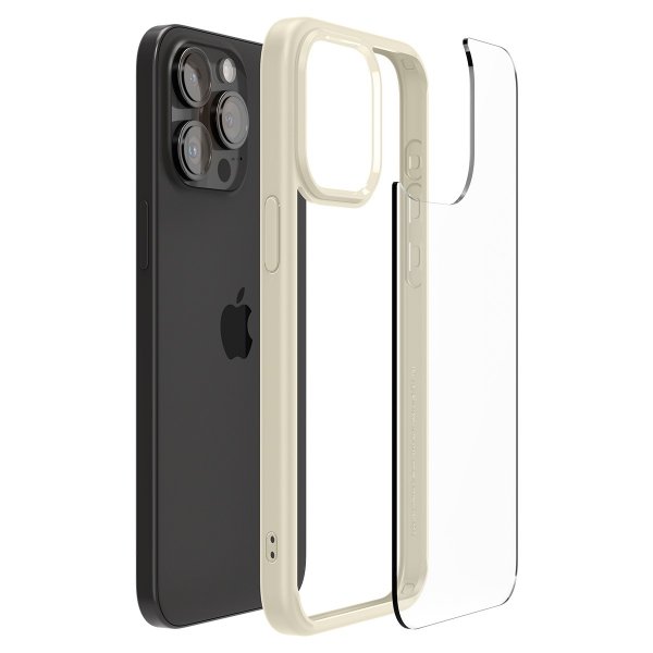 Spigen iPhone 15 Pro Ultra Hybrid Suojakuori Mute Beige
