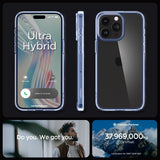 Spigen iPhone 15 Pro Ultra Hybrid Sky Crystal -suojakuori