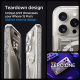 Spigen iPhone 15 Pro Ultra Hybrid Zero One MagFit -suojakuori, Natural Titanium