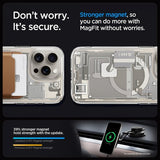 Spigen iPhone 15 Pro Ultra Hybrid Zero One MagFit -suojakuori, Natural Titanium