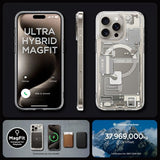 Spigen iPhone 15 Pro Ultra Hybrid Zero One MagFit -suojakuori, Natural Titanium