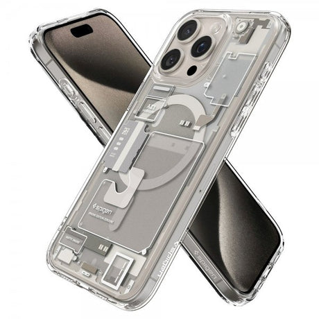 Spigen iPhone 15 Pro Ultra Hybrid Zero One MagFit -suojakuori, Natural Titanium