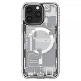 Spigen iPhone 15 Pro -suojakuori Ultra Hybrid Zero One MagFit, valkoinen