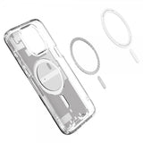 Spigen iPhone 15 Pro -suojakuori Ultra Hybrid Zero One MagFit, valkoinen