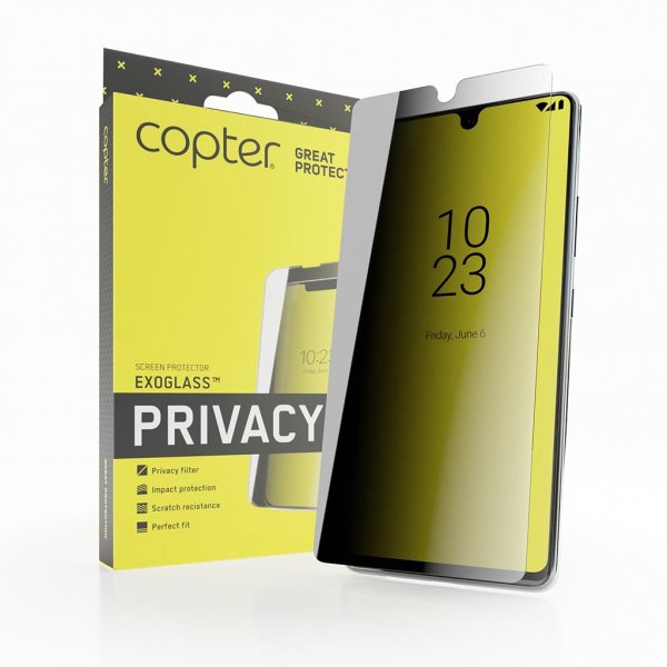 Copter iPhone 15 Pro Näytönsuoja Exoglass Flat Privacy
