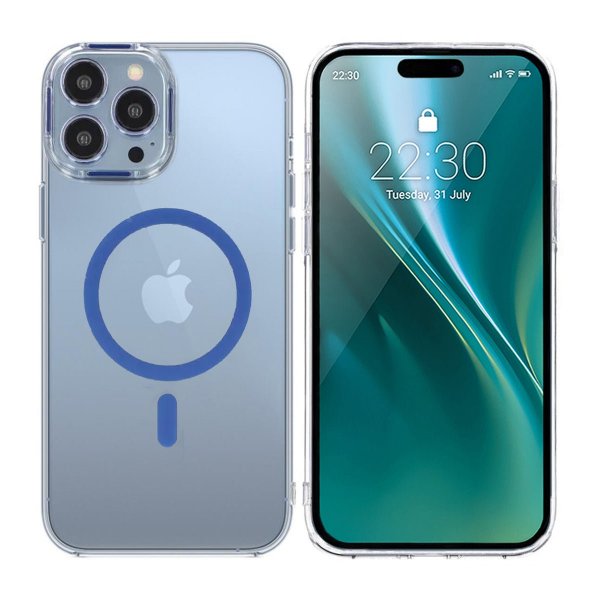 iPhone 15 Pro Kuori TPU MagSafe Sininen