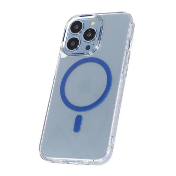 iPhone 15 Pro Kuori TPU MagSafe Sininen