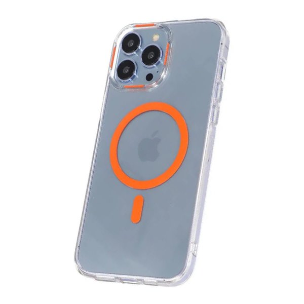 iPhone 15 Pro -kuori TPU MagSafe Oranssi