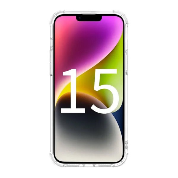 iPhone 15 Pro Iskunvaimennuskuori Läpinäkyvä