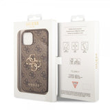 Guess iPhone 15 Kuoret 4G Logo Ruskea