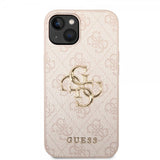Guess iPhone 15 Kuoret 4G Logo Pinkki