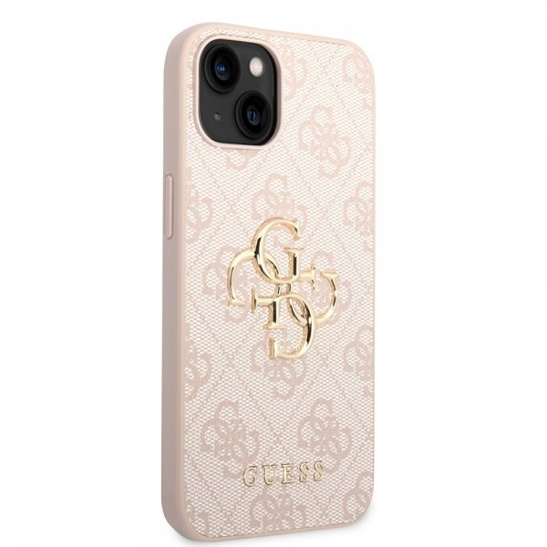 Guess iPhone 15 Kuoret 4G Logo Pinkki
