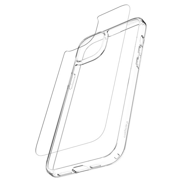 Spigen iPhone 15 -kuori Air Skin Hybrid Crystal Clear