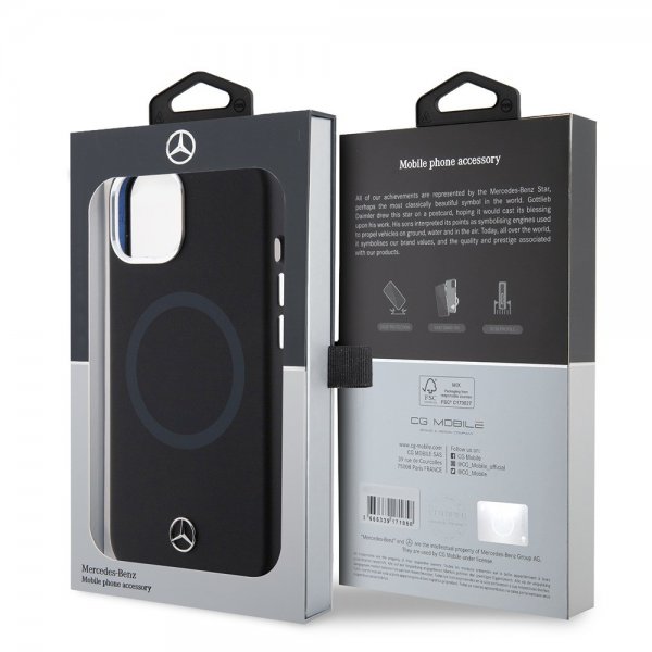 Mercedes Benz iPhone 15 Bicolor MagSafe -kuoret, musta