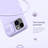 Nillkin iPhone 15 -kuori CamShield Silky MagSafe, sininen