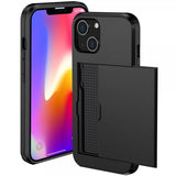 iPhone 15 Suojakuori Korttikelkalla, musta