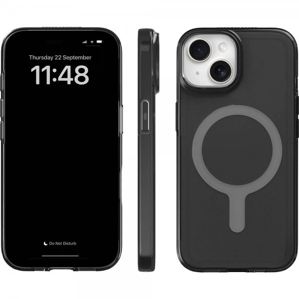 agood company iPhone 15 Kuori CLRPRTCT Tummennettu Musta