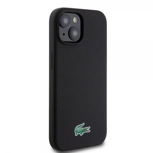 Lacoste iPhone 15 Plus Suojakuori Croc Logo MagSafe Musta