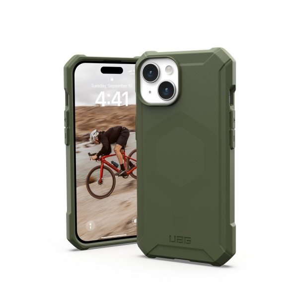 Urban Armor Gear (UAG) iPhone 15 Essential Armor MagSafe -suojakuori, Olive Drab